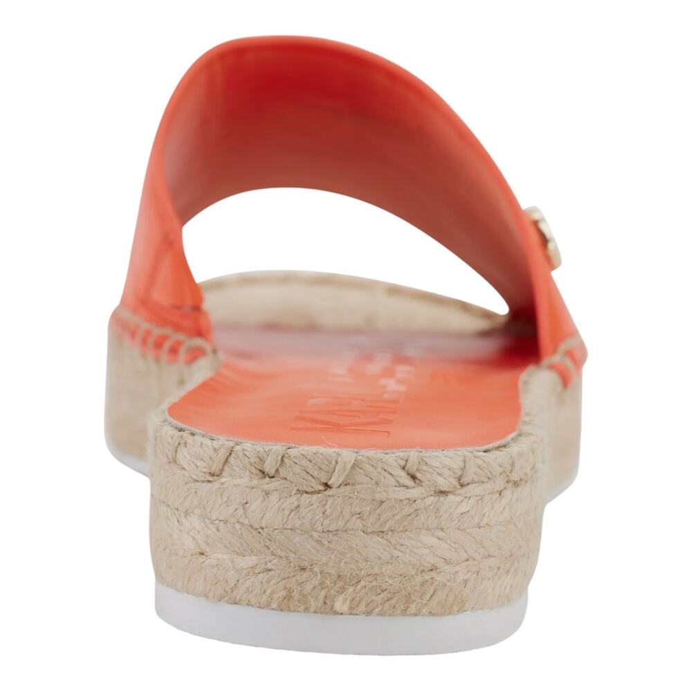 Karl Lagerfeld Women Carsten Leather Espadrille Slide Sandals Apricot Size 5 1/2 - Picture 3 of 5